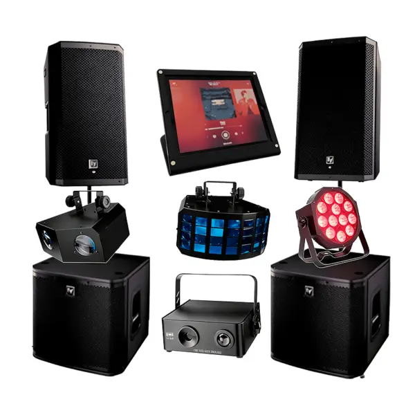 Ipad jukebox inkl. hoejtalere stor lyspakke 100 pers.1