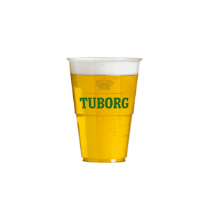 Tuborg original fadøl plastglas 50cl. 70 stk.
